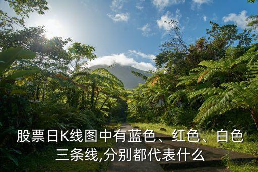  股票日K線圖中有藍色、紅色、白色 三條線,分別都代表什么