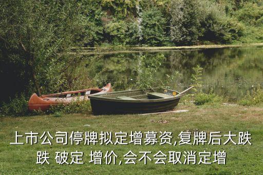 上市公司停牌擬定增募資,復(fù)牌后大跌跌 破定 增價(jià),會不會取消定增