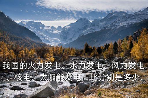 我國(guó)的火力發(fā)電、水力發(fā)電、風(fēng)力發(fā)電、核電、太陽(yáng)能發(fā)電占比分別是多少...