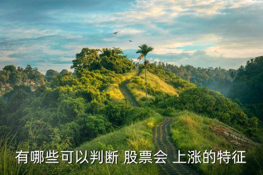 有哪些可以判斷 股票會 上漲的特征