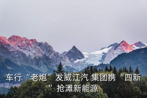 車行“老炮”發(fā)威江汽 集團(tuán)攜“四新”搶灘新能源