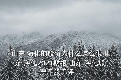  山東 ?；墓蓛r(jià)為什么這么低 山東 ?；?021財(cái)報(bào) 山東 ?；闫鼻Ч汕гu(píng)...