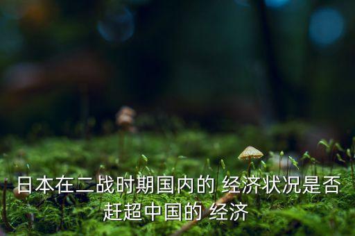 日本在二戰(zhàn)時(shí)期國(guó)內(nèi)的 經(jīng)濟(jì)狀況是否趕超中國(guó)的 經(jīng)濟(jì)