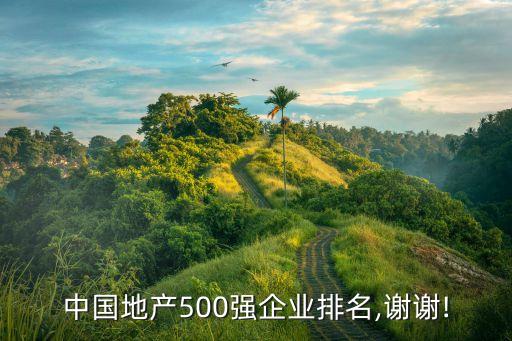 中國地產(chǎn)500強(qiáng)企業(yè)排名,謝謝!