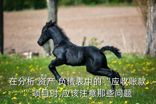 在分析 資產(chǎn) 負(fù)債表中的“應(yīng)收賬款”項(xiàng)目時(shí),應(yīng)該注意那些問(wèn)題