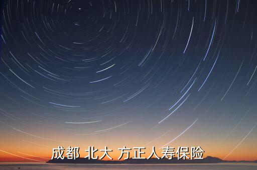 成都 北大 方正人壽保險