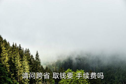請(qǐng)問跨省 取錢要 手續(xù)費(fèi)嗎