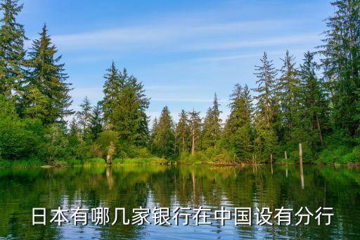  日本有哪幾家銀行在中國設(shè)有分行