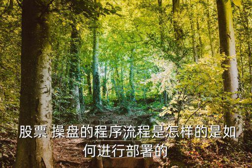  股票 操盤的程序流程是怎樣的是如何進行部署的