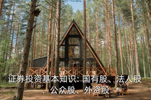 證券投資基本知識: 國有股、法人股、公眾股、外資股