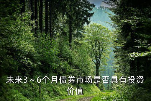 未來3～6個(gè)月債券市場是否具有投資價(jià)值