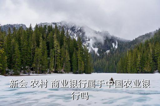 新會 農村 商業(yè)銀行屬于中國農業(yè)銀行嗎