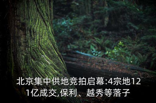  北京集中供地競拍啟幕:4宗地121億成交,保利、越秀等落子