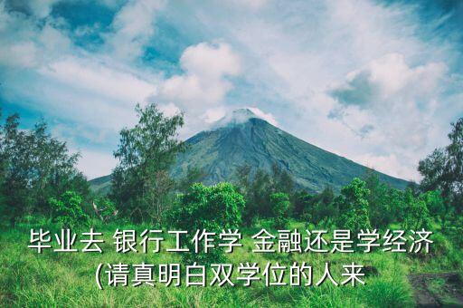 畢業(yè)去 銀行工作學(xué) 金融還是學(xué)經(jīng)濟(請真明白雙學(xué)位的人來