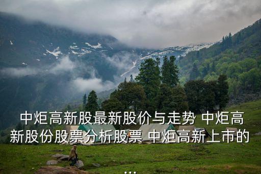  中炬高新股最新股價(jià)與走勢(shì) 中炬高新股份股票分析股票 中炬高新上市的...