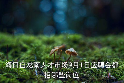 ?？诎埬先瞬攀袌?chǎng)9月1日應(yīng)聘會(huì)都招哪些崗位