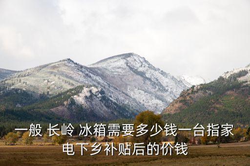 一般 長(zhǎng)嶺 冰箱需要多少錢(qián)一臺(tái)指家電下鄉(xiāng)補(bǔ)貼后的價(jià)錢(qián)