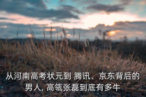 從河南高考狀元到 騰訊、京東背后的男人, 高瓴張磊到底有多牛