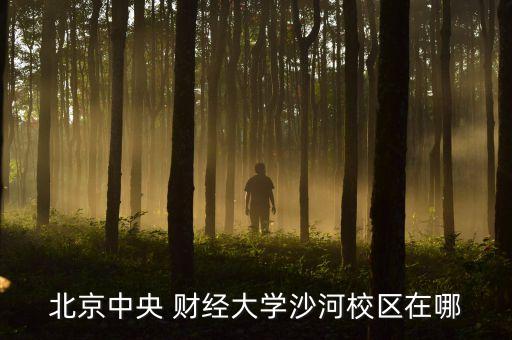 北京中央 財經大學沙河校區(qū)在哪