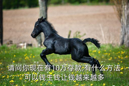 請(qǐng)問你現(xiàn)在有10萬(wàn)存款,有什么方法可以錢生錢讓錢越來越多