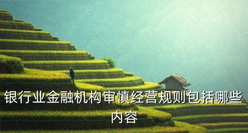 銀行業(yè)金融機構審慎經(jīng)營規(guī)則包括哪些內(nèi)容