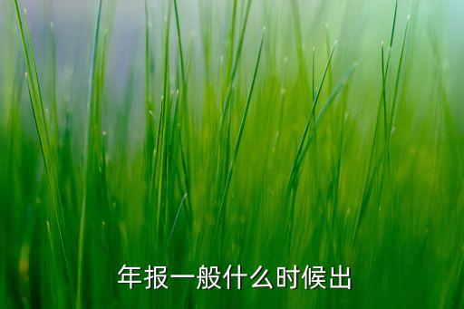  年報(bào)一般什么時(shí)候出