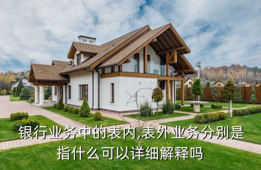  銀行業(yè)務中的表內(nèi),表外業(yè)務分別是指什么可以詳細解釋嗎