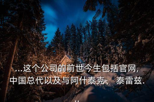...這個(gè)公司的前世今生包括官網(wǎng),中國總代以及與阿什泰克、 泰雷茲...