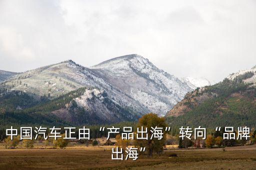 中國(guó)汽車正由“產(chǎn)品出?！鞭D(zhuǎn)向“品牌出海”