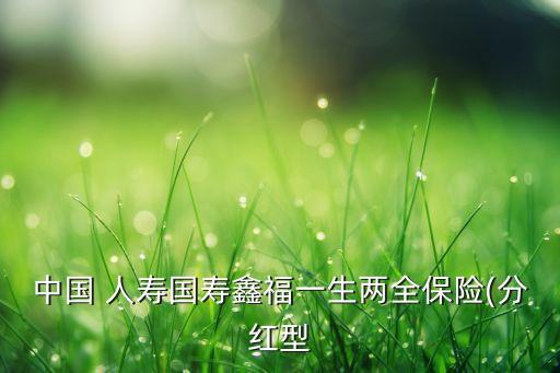中國 人壽國壽鑫福一生兩全保險(xiǎn)(分紅型
