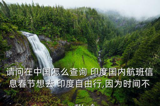 請(qǐng)問(wèn)在中國(guó)怎么查詢(xún) 印度國(guó)內(nèi)航班信息春節(jié)想去 印度自由行,因?yàn)闀r(shí)間不...