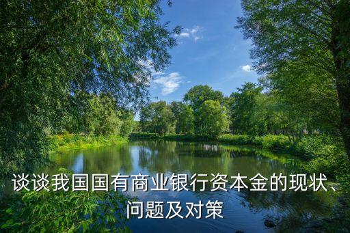 談?wù)勎覈鴩猩虡I(yè)銀行資本金的現(xiàn)狀、問題及對策