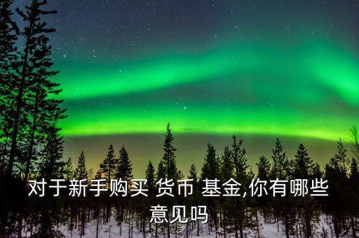 貨幣基金必要買(mǎi)