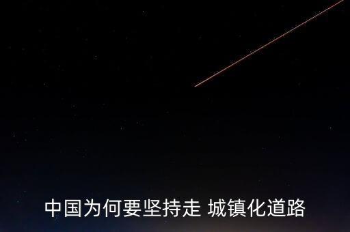 中國為何要堅(jiān)持走 城鎮(zhèn)化道路