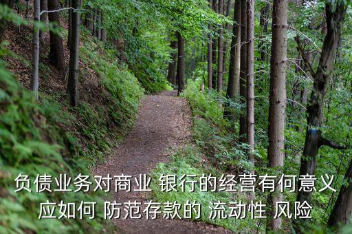負(fù)債業(yè)務(wù)對商業(yè) 銀行的經(jīng)營有何意義應(yīng)如何 防范存款的 流動性 風(fēng)險(xiǎn)