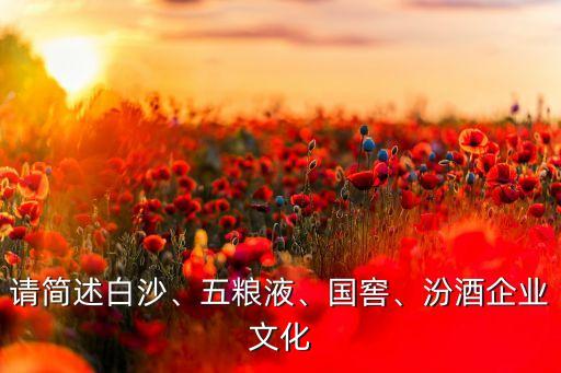 請(qǐng)簡(jiǎn)述白沙、五糧液、國(guó)窖、汾酒企業(yè)文化