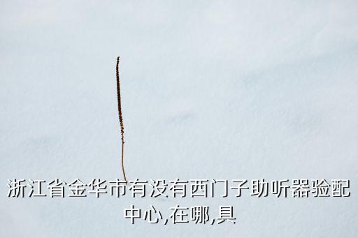 浙江省金華市有沒(méi)有西門(mén)子助聽(tīng)器驗(yàn)配中心,在哪,具