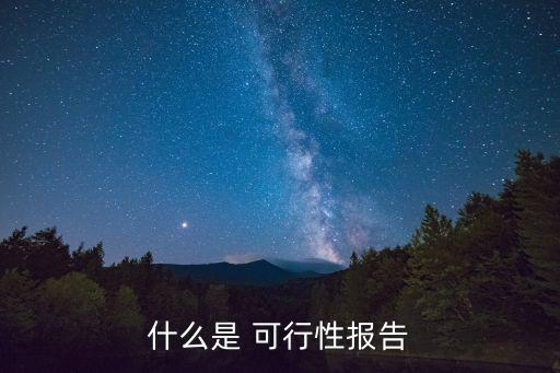 什么是 可行性報告