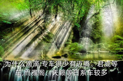 為什么滴滴 專車很少有邁騰、君威等車,而雅閣、天籟等日系車較多