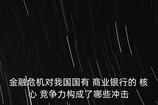 金融危機(jī)對我國國有 商業(yè)銀行的 核心 競爭力構(gòu)成了哪些沖擊