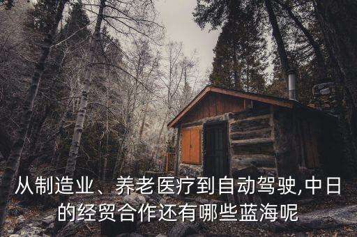 從制造業(yè)、養(yǎng)老醫(yī)療到自動(dòng)駕駛,中日的經(jīng)貿(mào)合作還有哪些藍(lán)海呢