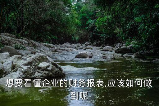 想要看懂企業(yè)的財務(wù)報表,應(yīng)該如何做到呢