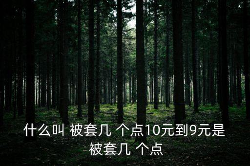 什么叫 被套幾 個點(diǎn)10元到9元是 被套幾 個點(diǎn)
