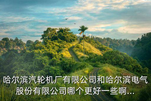 哈爾濱汽輪機廠有限公司和哈爾濱電氣股份有限公司哪個更好一些啊...