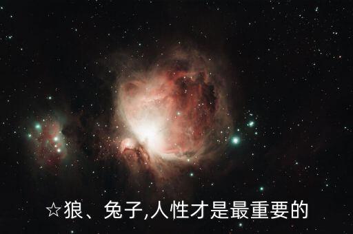 ☆狼、兔子,人性才是最重要的