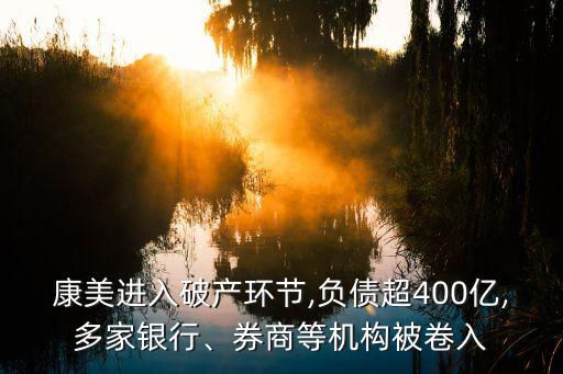 康美進(jìn)入破產(chǎn)環(huán)節(jié),負(fù)債超400億,多家銀行、券商等機(jī)構(gòu)被卷入