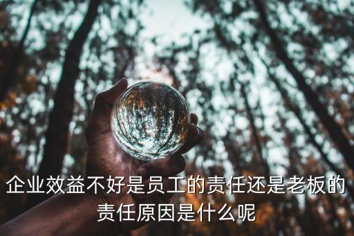 企業(yè)效益不好是員工的責任還是老板的責任原因是什么呢