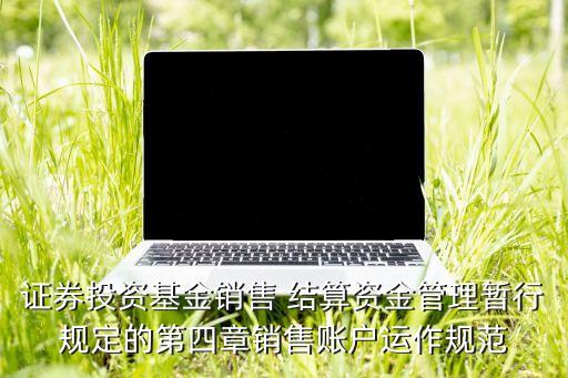 證券投資基金銷售 結(jié)算資金管理暫行規(guī)定的第四章銷售賬戶運作規(guī)范