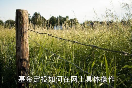  基金定投如何在網上具體操作