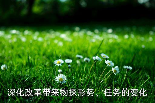 深化改革帶來物探形勢、任務的變化